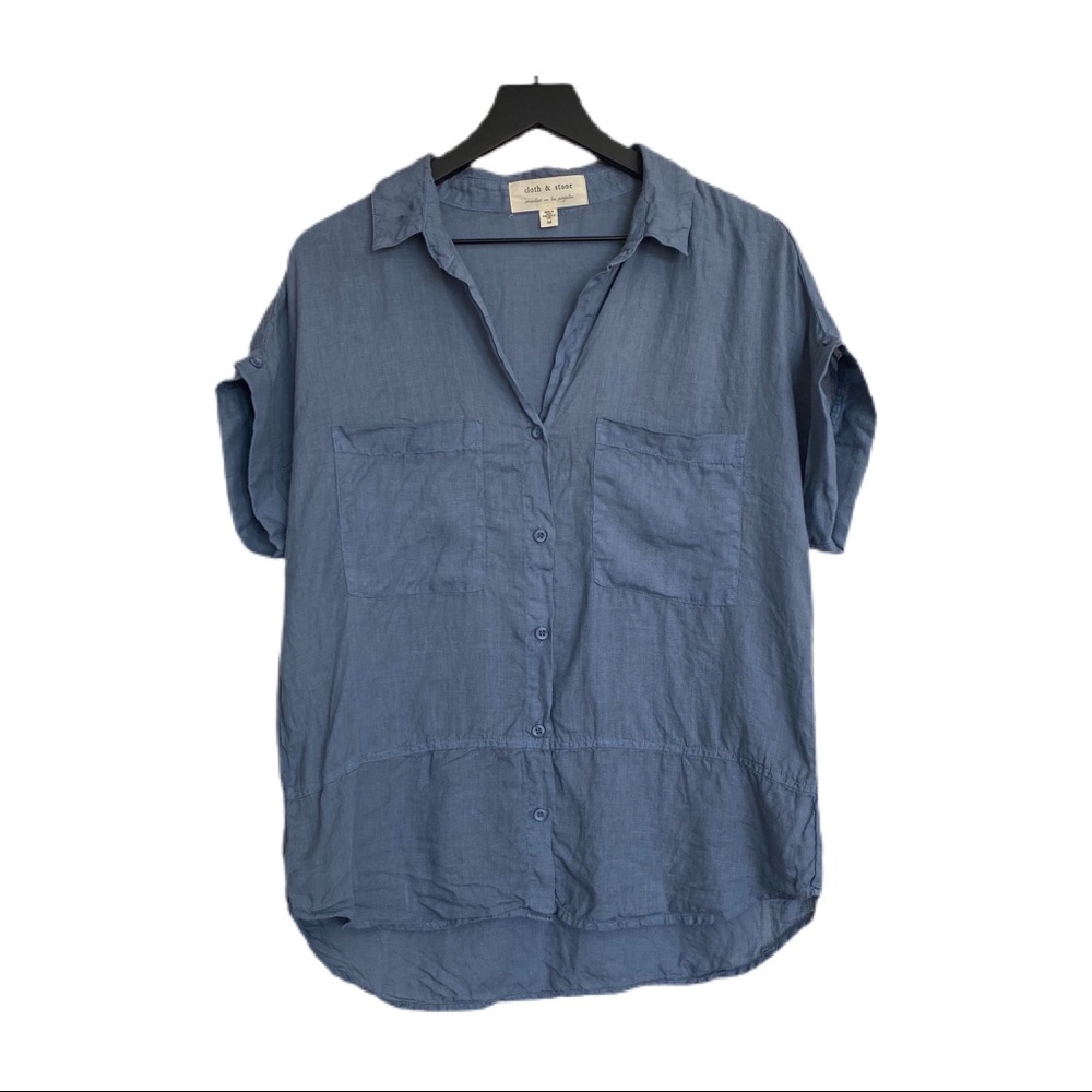 Cloth & Stone Blue Button Down Shirt